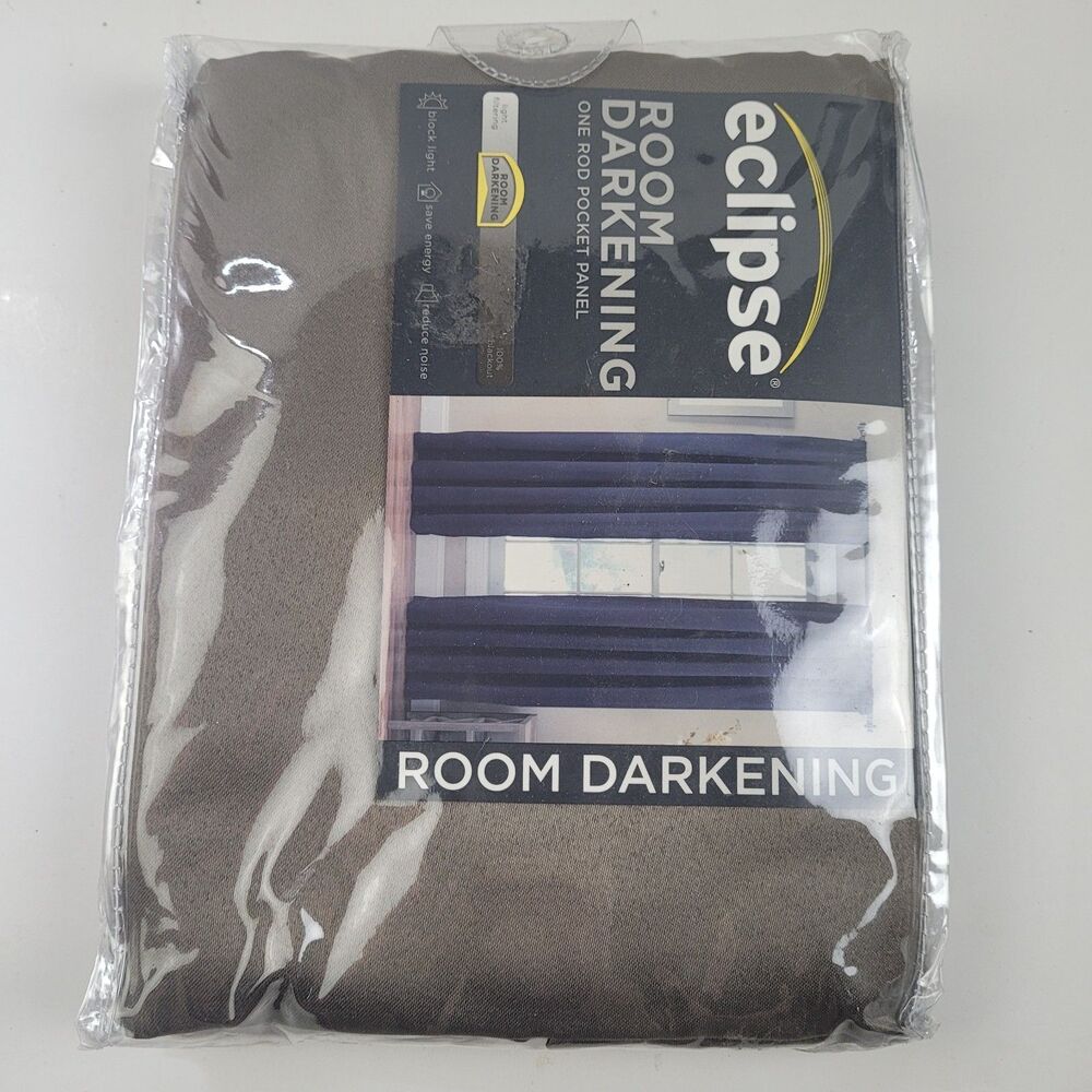 NEW Eclipse Solid Thermapanel Blackout curtain in Mushroom Color 54x63' #CT6